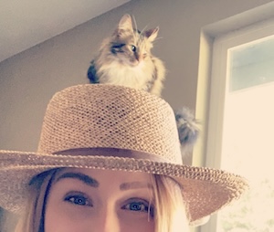 small Eryn Scott with cat photo